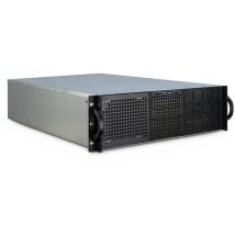 Inter-Tech 3U-30255 Estante Negro, Acero inoxidable - Nuevo
