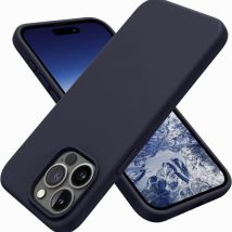 Coque arrière souple en silicone Riff Slim & Soft pour Apple iPhone 15 Plus Bleu foncé
