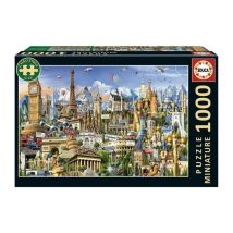 Puzzle - EDUCA - Símbolos de Europa Miniatura - 1000 piezas - 62,5 x 30 cm - a partir de 12 años - Nuevo