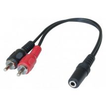 Hypertec 721121-HY cable de audio 3,5mm 2 x RCA Negro - Nuevo