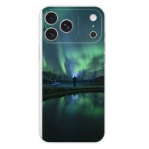 Coque en silicone - Compatible pour Apple iPhone 17 Pro Max - design aurores boreales