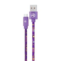 Cable USB a Type-C Tellur Graffiti, 3A, 1m, morado - Nuevo