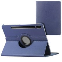 imoshion Coque tablette rotatif à 360° pour Samsung Galaxy Tab S8 Plus / S7 Plus / S7 FE 5G - Bleu foncé