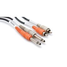 Hosa Technology CPR-203 cable de audio 3 m 2 x RCA 2 x 6,35 mm TS Negro - Nuevo