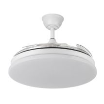 Ventilateur de plafond LED Yatek KALA 59W blanc pales retractables