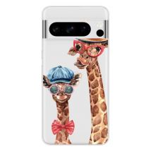 Funda de silicona - Compatible con Google Pixel 8 Pro - diseño funny girafe - Nuevo