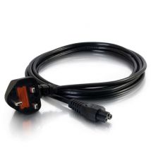 C2G 80603 cable de transmisión Negro 3 m C5 acoplador BS 1363 - Nuevo