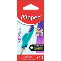 Maped Kidy Lern Pack de 10 guías para lápices de dedo - Modelo Tiburón - Guía extraíble - Se adapta a la mayoría de los lápices - Para alumnos de 3 a 