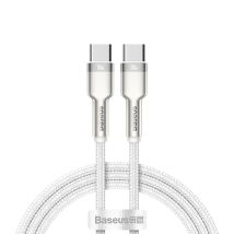 Cable USB-C a USB-C Baseus Cafule Series - Metal - 100 vatios - 2 metros - Blanco - Nuevo