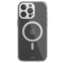 Moshi Funda MagSafe para iPhone 15 Pro Max iGlaze con protección de cámara antigolpes Negro / Plateado - Nuevo