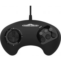 Retro-Bit Big6 - manette filaire pour Mega Drive & Genesis Black