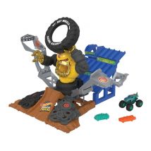 Set Arena del Gorilla Monster Trucks Cyclone Accident Action Circuit - Nuovo