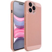 Moozy VentiGuard Coque pour iPhone 15 Pro, 6,1 , Housse Respirante avec Motif Perforé pour la Circulation de l'Air, Ventilation, Coque Anti-Surchauffe