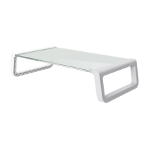 Trust Support pour écran en verre trempé – Ergonomique et organisateur – Surélevez votre ordi