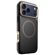 Coque Intégrale pour iPhone 17 Pro Max MagSafe Série Ares Flip avec Support Dorée