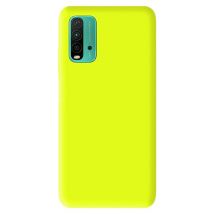Coque silicone Mat - Compatible Xiaomi Redmi 9T - Couleur jaune fluo