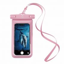 Usams Funda Impermeable IP68 para Smartphone de 7 con Doble Bolsillo Rosa - Nuevo