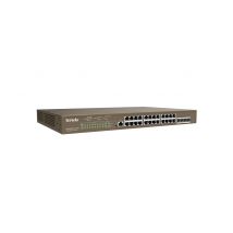 Tenda TEG5328P-24-410W Géré L3 Gigabit Ethernet (10/100/1000) Connexion Ethernet, supportant l'alimentation via ce port (PoE) 1U Gris