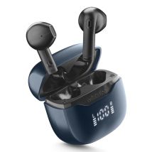 Cellularline Core Pro Écouteurs Bluetooth avec boîtier de charge, écran LED et fonction ENC