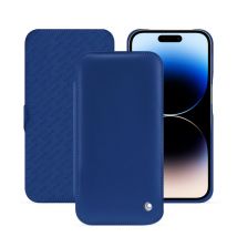 Funda de piel Apple iPhone 15 Pro - Solapa horizontal - Azul - Piel lisa - Nuevo