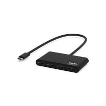 Port Designs 900147 hub & concentrateur USB Type-C 5000 Mbit/s Noir