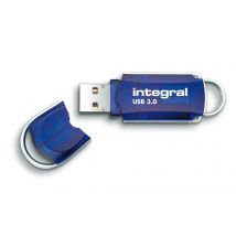 Integral 128GB USB3.0 DRIVE COURIER BLUE UP TO R-120 W-30 MBS lecteur USB flash 128 Go USB Type-A 3.2 Gen 1 (3.1 Gen 1) Bleu, Argent