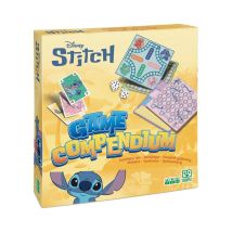 Jeux de société CARTAMUNDI Game Compendium - 4 plateaux doubles, 36 cartes, 16 pions, 2 dés - Jaune/Bleu