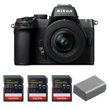 Fotocamera mirrorless Nikon Z50 II + 16-50mm f/3.5-6.3 VR + 3 SanDisk 64GB Extreme PRO UHS-II + Nikon EN-EL25a + Ebook 20 consigli per foto che 