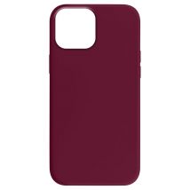 Coque pour iPhone 15 Semi-rigide Intérieur Microfibre Bords Surélevés Carmin