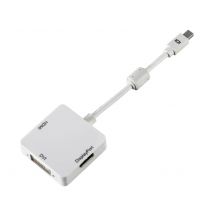 DLH DY-TU4534W adaptador de cable de vídeo 0,15 m Mini DisplayPort DisplayPort + DVI-D + HDMI Blanco - Nuevo