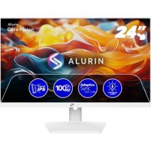 Monitor Alurin 24 IPS Full HD 100Hz FreeSync Bianco - Low Blue Light, DisplayPort, HDMI, USB-C PD 15W - Nuovo