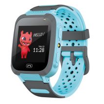 Maxlife MXKW-310 Montre pour enfants avec suivi GPS SIM et résistance à l'eau IP67 avec appel vocal et caméra de chat Bleu