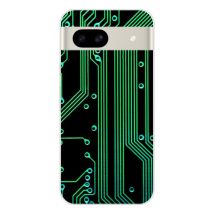 Funda de silicona - Compatible con Google Pixel 8a - diseño texture circuit geek - Nuevo