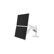 Bras double pour écrans Ergotron LX Pro 45-690-290 2x27 20 kg hauteur réglable gestion câbles Blanc