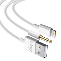 Cavo 2 in 1 per iPhone con ricarica e audio da 1 metro e 20 - Nuovo