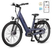 Vélo électrique urbain Vitilan L5 26 500W Capteur de couple Ebikes avec assistance au pédalage, vélo électrique à enjambement avec batterie 48V15AH-