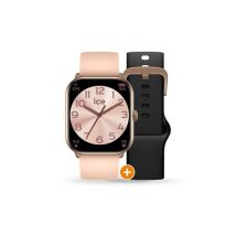 Ice Watch Smart One 38 mm, oro rosa con bracciale aggiuntivo rosa nero - Nuovo