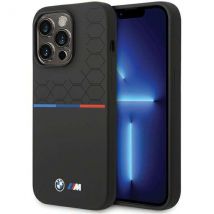 Funda BMW para iPhone 15 Pro 6.1 negra Patrón de silicona - Nuevo