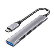 DLH Hub USB-C avec 3 ports USB-A et 2 ports USB-C
