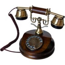 OPIS 1921 CABLE A - Teléfono retro de madera y metal con dial giratorio - Nuevo