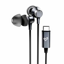 Energy Sistem Casque Filaire Métallisé Type C - Microphone - Contrôleur 3 Boutons - Étui de Tran