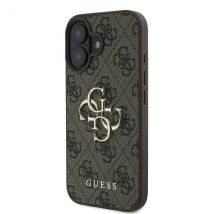 Étui Guess pour iPhone 16 6.1 marron étui rigide 4G Big Logo