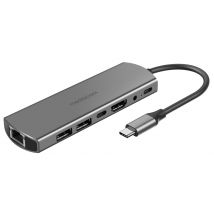 Mediacom MD-C314 Docking Station USB 3.2 Gen 1 (3.1 Gen 1) Type-C Alluminio - Nuovo