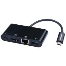 Mediacom M-DOCKTPC base para portátil y replicador de puertos Alámbrico USB 3.2 Gen 1 (3.1 Gen 1) Type-C Negro - Nuevo