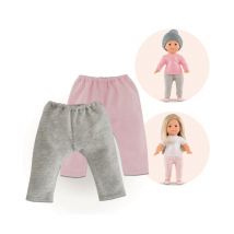 Conjunto de leggings para muñecas Ma Corolle - Rosa y gris - Nuevo