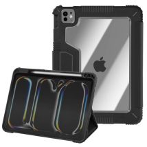 Étui Antichoc pour iPad Pro 13 2024 Clapet Support Coins Renforcés Noir