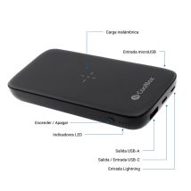 CoolBox COO-PB10KW-BK1 batteria portatile 10000 mAh Carica wireless Nero - Nuovo