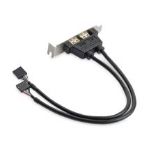 Adattatore per piastra slot LP USB a 2 porte - Nuovo