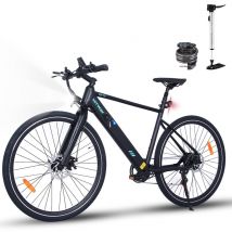 Bicicleta Eléctrica, Bicicleta Eléctrica City E-Bike con Baterías de Litio Extraíbles 36V 12Ah, Cuadro de Aluminio, Bicicleta Eléctrica de Montaña de 
