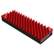 Jonsbo M.2-3 RED système de refroidissement d'ordinateur Disque électronique Dissipateur thermique/Radiateur Noir, Rouge 1 pièce(s)
